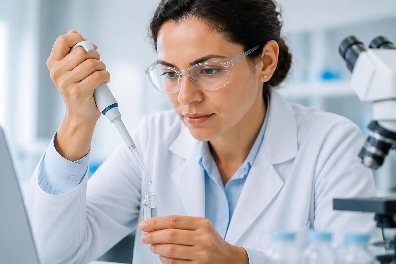 Person taking vaccine.
